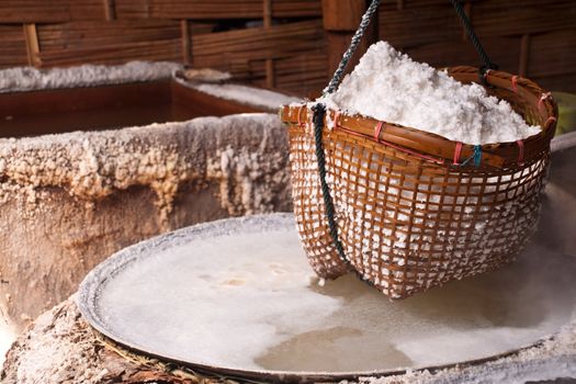 Salt mountainous is found in northern province of Nan, Thailand