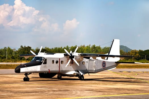 Small plane in airport of Nan Province