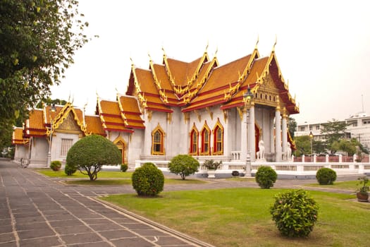 Beautiful Thai Temple Wat Benjamaborphit, temple in Bangkok, Thailand