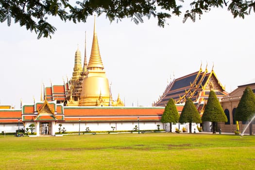 Wat Phra Kaew, Temple of the Emerald Buddha, Bangkok, Thailand.