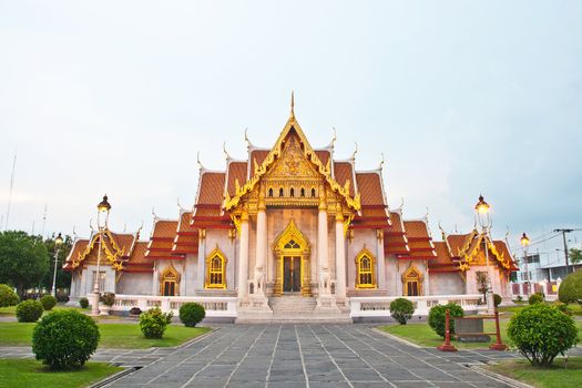 Beautiful Thai Temple Wat Benjamaborphit, temple in Bangkok, Thailand