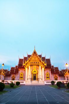 Beautiful Thai Temple Wat Benjamaborphit, temple in Bangkok, Thailand