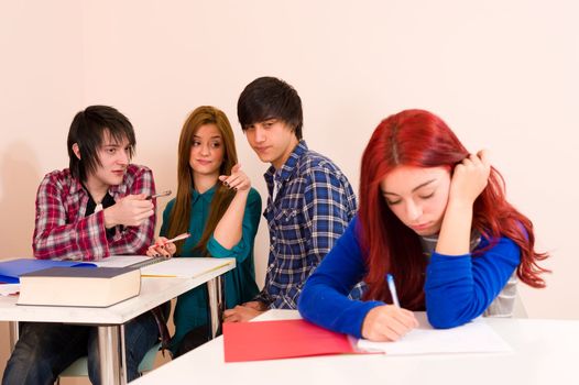 Female student excluded from the group