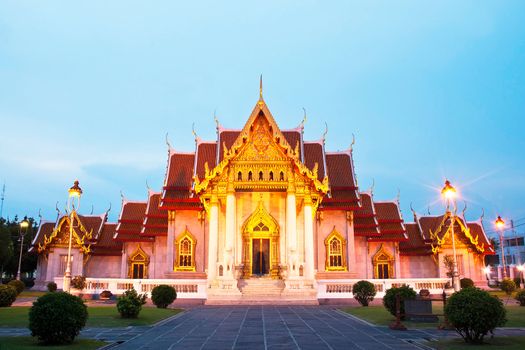 Beautiful Thai Temple Wat Benjamaborphit, temple in Bangkok, Thailand