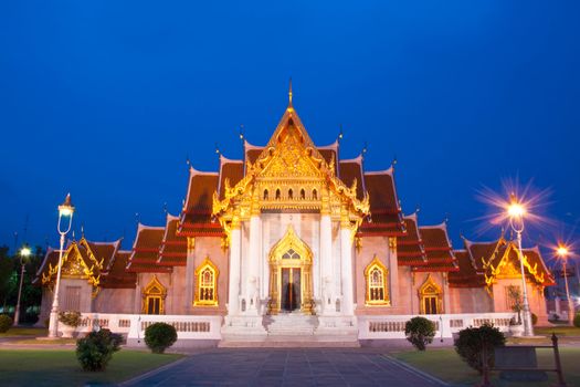 Beautiful Thai Temple Wat Benjamaborphit, temple in Bangkok, Thailand