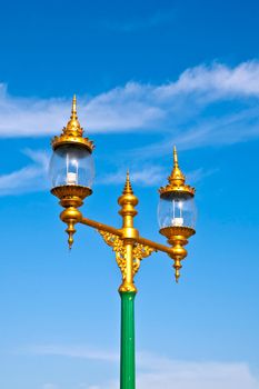 Thai street lamp on bule sky