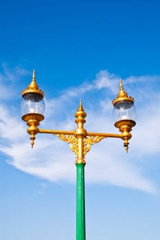 Thai street lamp on bule sky