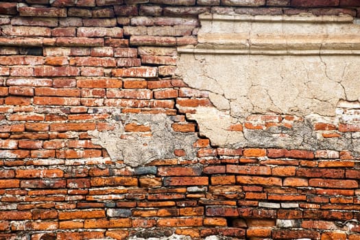 cracked brick wall