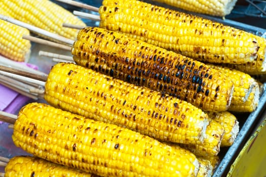 Grilled yellow corn