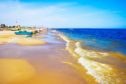 A beach in Adriatic sea, Rimini, Italy