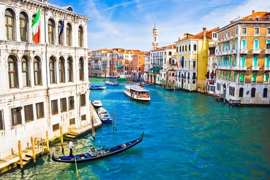 Beautiful water street - Grand Canal in Venice, Italy