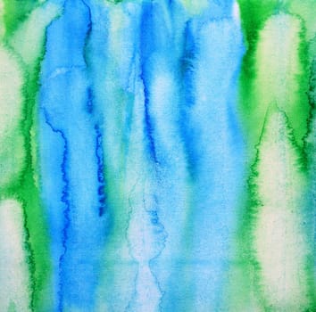 Abstract watercolor background with colorful different layers on paper texture 