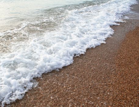 Ukraine. Crimea. Waves on Black sea can use as background