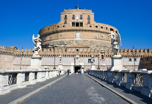 Famous Saint Angel's Castle in Rome, Italy