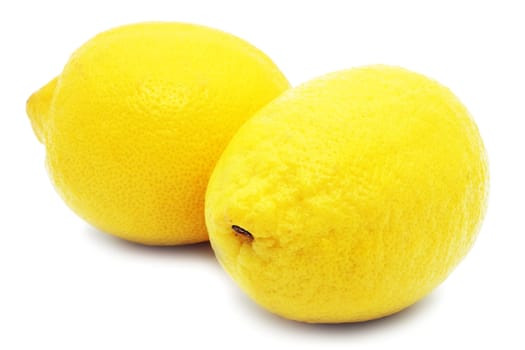 Yellow lemon isolated on white background