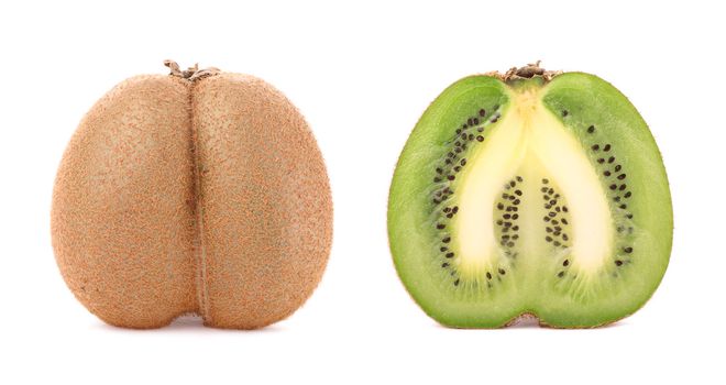 Unusual kiwi on white background