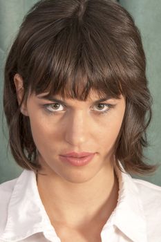 Portrait of a beautiful dark-haired woman