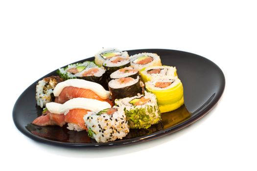 Sushi set isolated on white