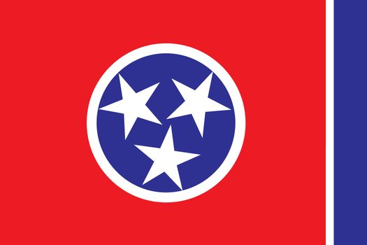 The Flag of the American State of Tennessee