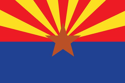 The Flag of the American State of Arizona