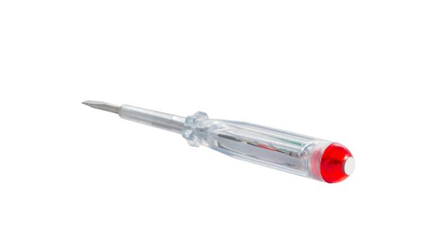 Screwdriver - tester on a white background (Isolated)