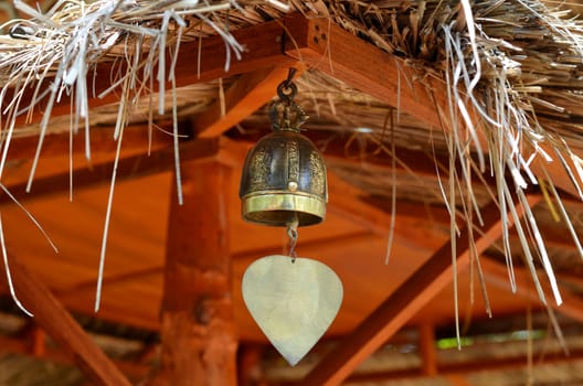  brass bells in temple , northeast thailand