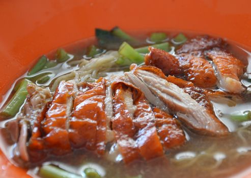 Asian style noodle ,  Duck noodle soup
