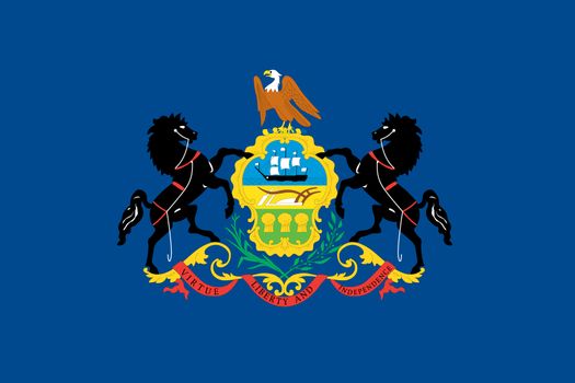 The Flag of the American State of Pennsylvania