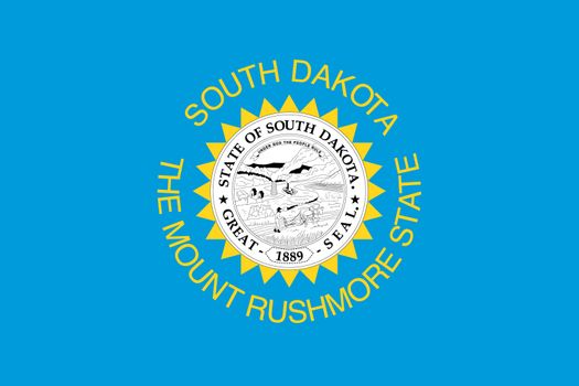 The Flag of the American State of South Dakota