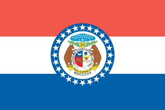 The Flag of the American State of Missouri