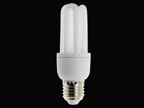 Economic Bulb (clipping path) on black