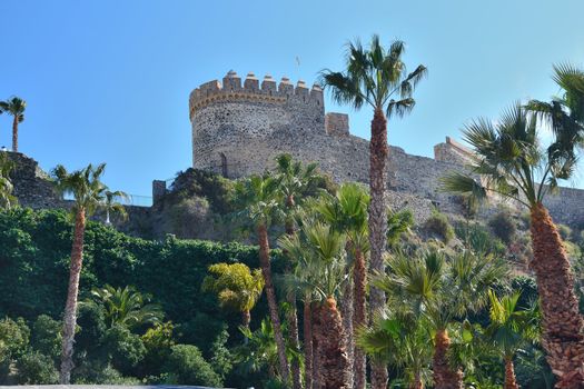historic castle in Almunecar, standing near the coast