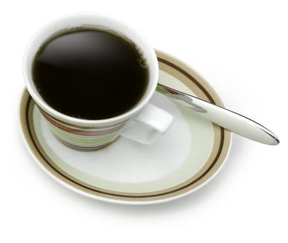 Coffee cup with clipping path on white