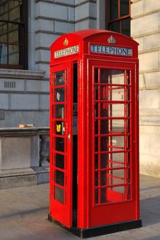 Traditional red telephone box