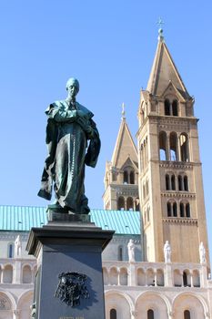 Digital Photo of the historic Cathedral in Pecs, Hungary.