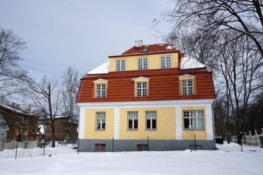 The house is built of large stones