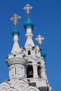 churches dooms in the Moscow, Russian Federation.