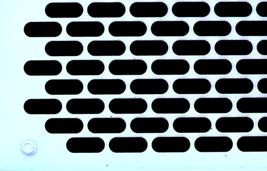 metal background with perforated holes