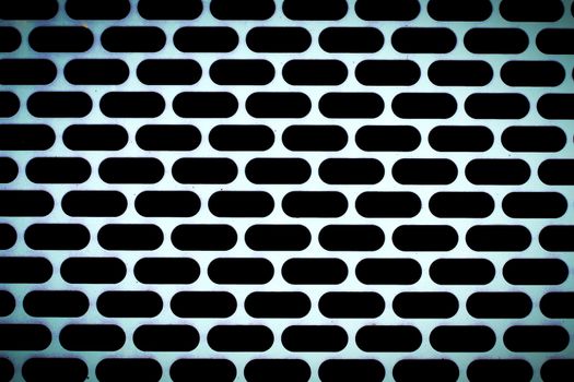 metal background with perforated holes