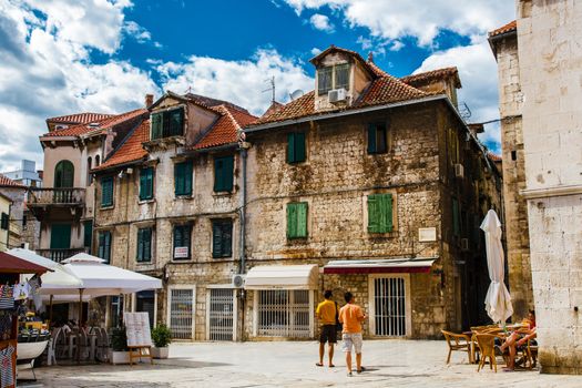 Colorful Old Town of Split in Croatia