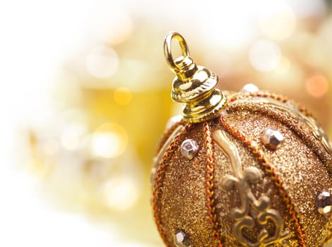 golden christmas ball