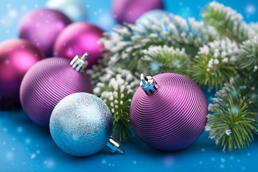 colorful christmas balls 