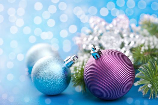 colorful christmas balls
