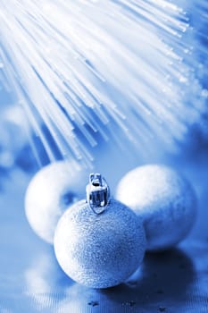 blue christmas balls