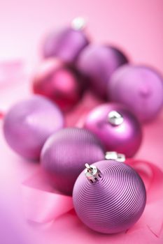 purple christmas balls