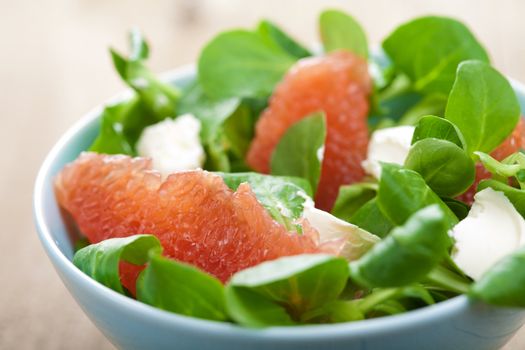 fresh salad with grapefruit 