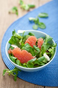 fresh salad with grapefruit