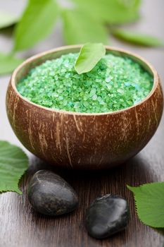 herbal salt and stones 
