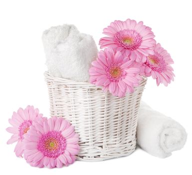 bath and spa set isolated