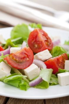 closeup of fresh salad 